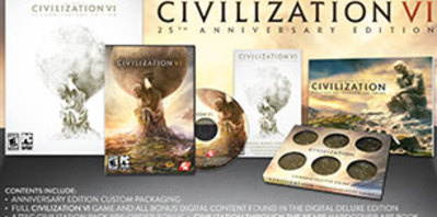 Une édition collector 25ème anniversaire pour Civilization VI