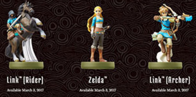 5 nouvelles figurines amiibo pour Zelda