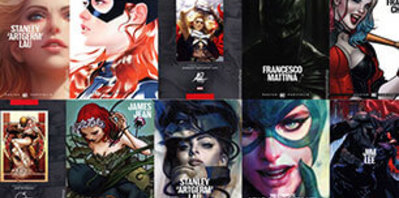 Une collection de Portfolio DC comics et Marvel