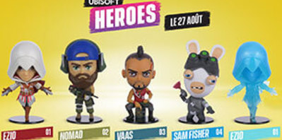 Une collection de figurines des héros Ubisoft