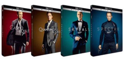 4 nouveaux steelbook blu-ray 4K pour les James Bond avec Daniel Craig