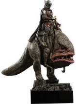 Figurine du Mandalorian sur un Blurrg par Hot Toys