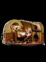 Diorama de Bilbon Baggins dans son atelier par Weta