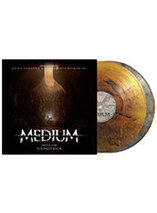 Bande originale The Medium en double vinyle coloré orange et gris marbré noir 