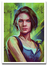 Art Print de Jill dans Resident Evil par Inna Vjuzhanina