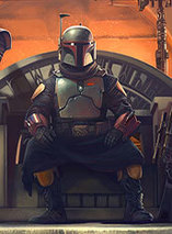 Art print  Boba sur le Trône dans la série The Book of Boba Fett