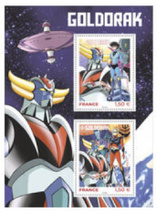 Bloc 2 timbres édition limitée Goldorak 