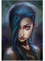Art Print de Jinx dans la série Arcane par Inna Vjuzhanina