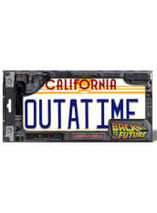 Réplique de la plaque minéralogique Outatime de retour vers le futur