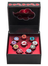 Set de Bagues Collector des Dix Membres d'Akatsuki dans Naruto Shippuden
