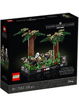 Diorama de la poursuite en speeder bikes sur Endor - LEGO Star Wars