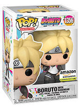 Figurine Funko Pop de Boruto avec une Orbe Tourbillonnant qui brille dans le noir