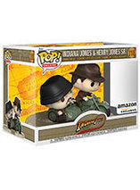 Figurine Funko Pop Indiana Jones et sont père en moto