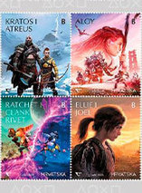 PlayStation - 4 timbres collector (Croatie)