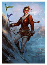 Art Print "Tibet" de Lara Croft par Inna Vjuzhanina