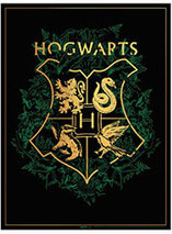 Sérigraphie de l’écusson de Poudlard dans Harry Potter