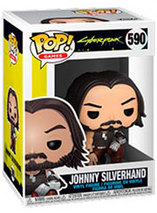 Funko Pop de Johnny Silverhand accroupi dans Cyberpunk 2077