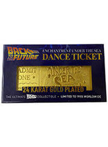 Ticket Or 24k Retour vers le Futur – édition limitée exclu Zavvi