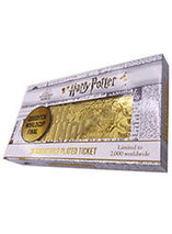 Ticket Plaqué Or 24k de la finale de la coupe de Quidditch dans Harry Potter