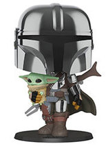 Figurine Funko Pop XXL Star Wars The Mandalorian avec bébé Yoda