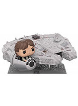 Figurine Funko Pop Deluxe Star Wars Han Solo dans le Faucon Millénium