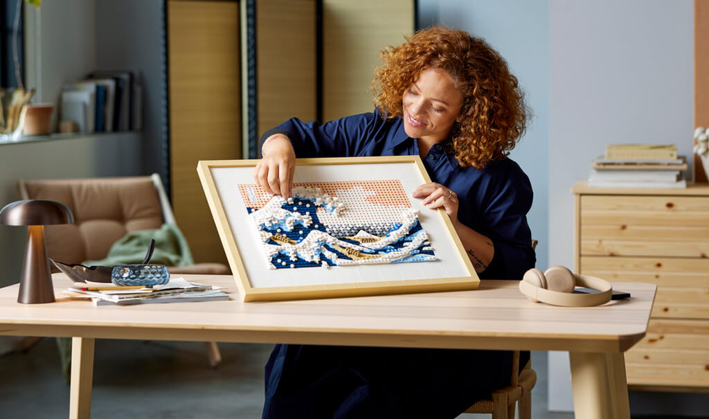 tableau Hokusai La Grande vague LEGO Art