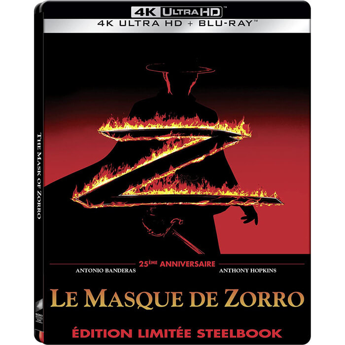 Le Masque de Zorro steelbook 4K édition limitée