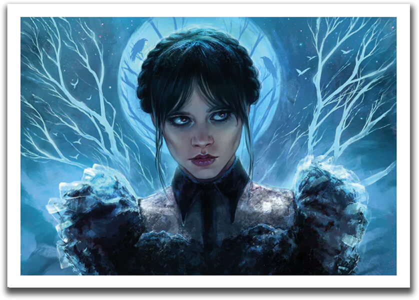 Art Print de Mercredi dans la série Netflix par Inna Vjuzhanina Edition Limitée