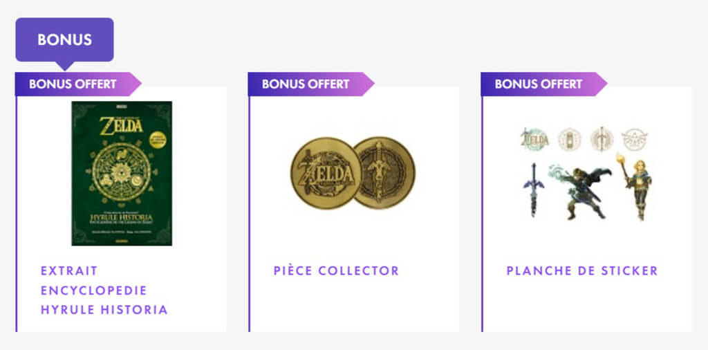 bonus préco micromania zelda tears of the kingdom