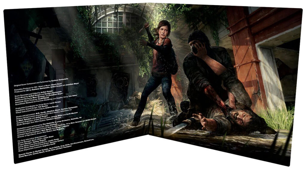 pochette The Last of us Bande originale double vinyle marbré vert et argent 8719262029521