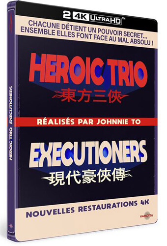 Heroic Trio Executioners 2 films de Johnnie To Edition Limitee Steelbook Blu ray 4K Ultra HD