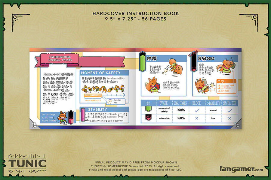 pages Livret d instruction grand format du jeu TUNIC