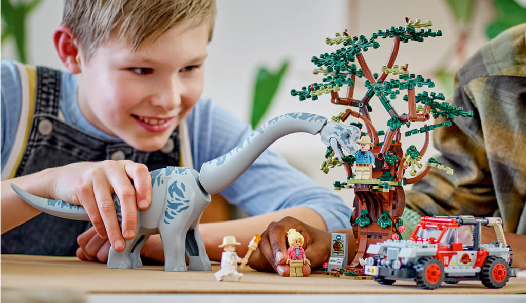 La découverte du brachiosaure LEGO Jurassic Park