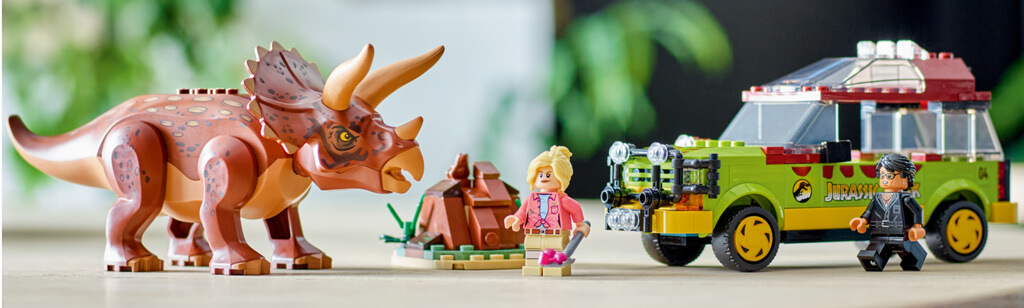 La recherche du tricératops LEGO Jurassic Park