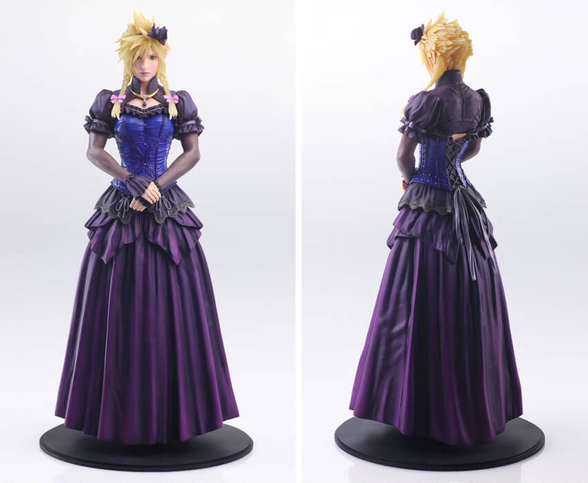 Figurine de Cloud en robe dans Final Fantasy VII Remake