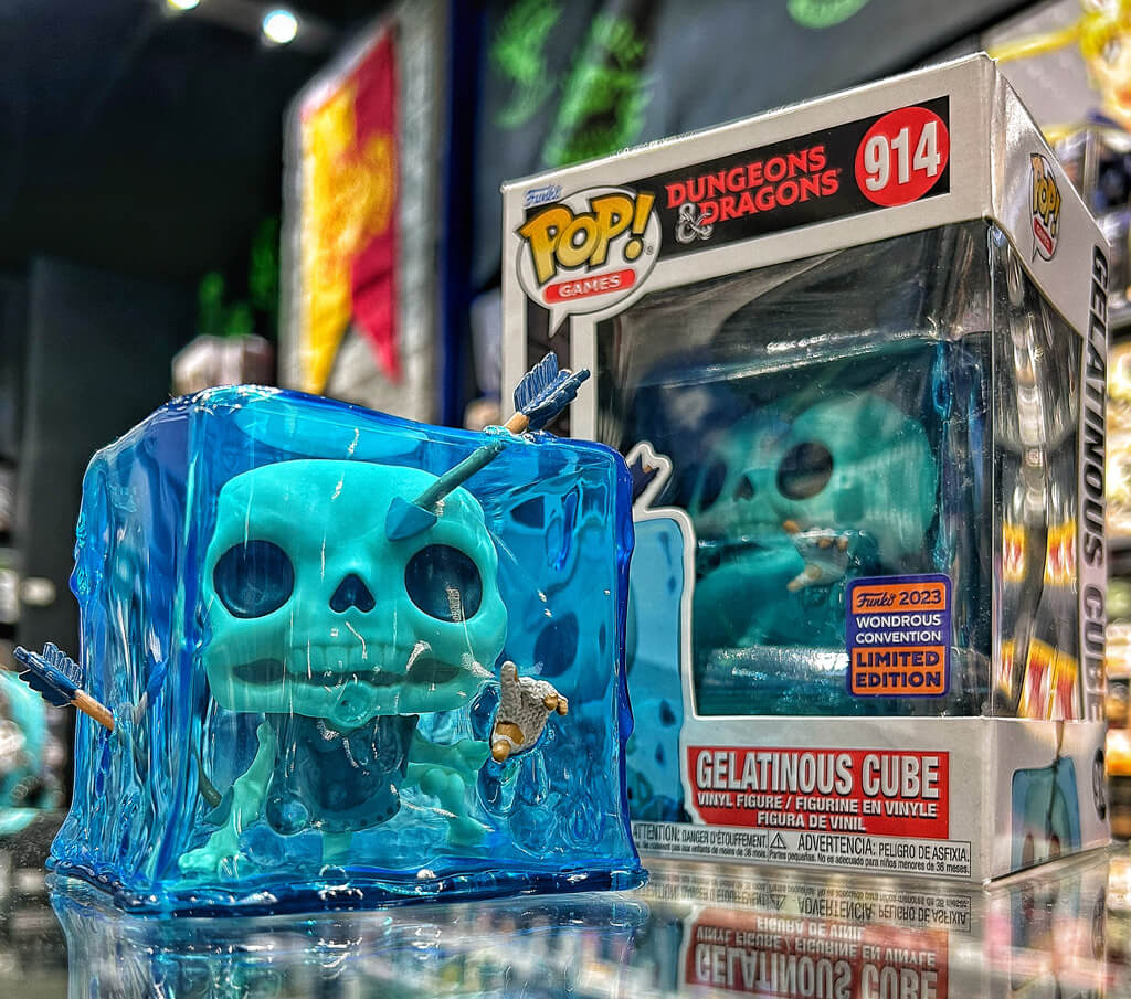 Figurine Funko Pop du cube gélatineux dans Dungeons Dragons