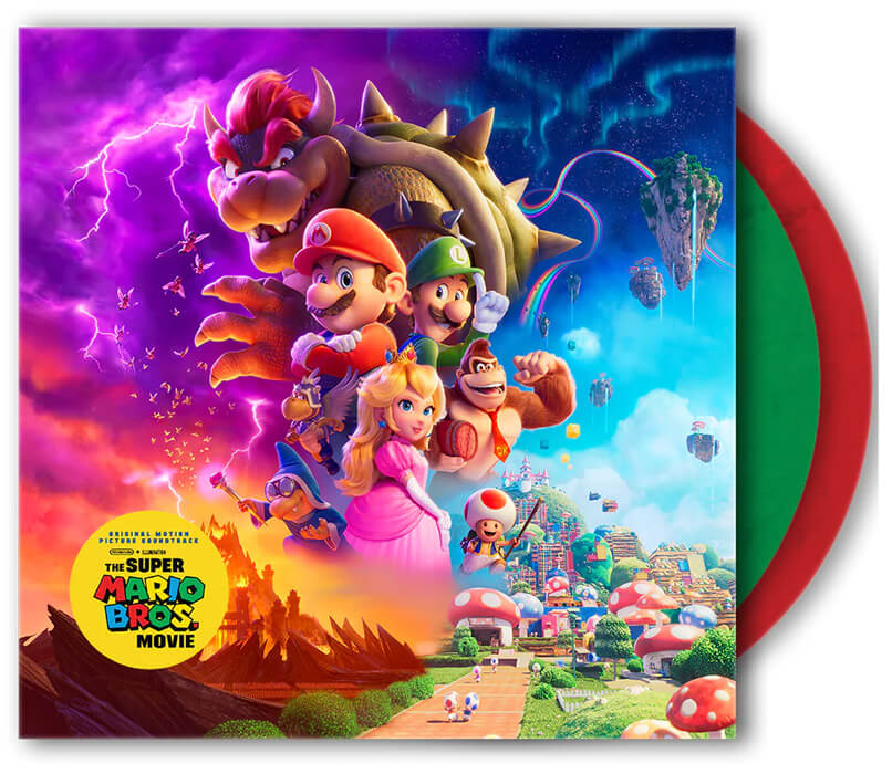Super Mario Bros le film Bande originale double vinyle vert et rouge