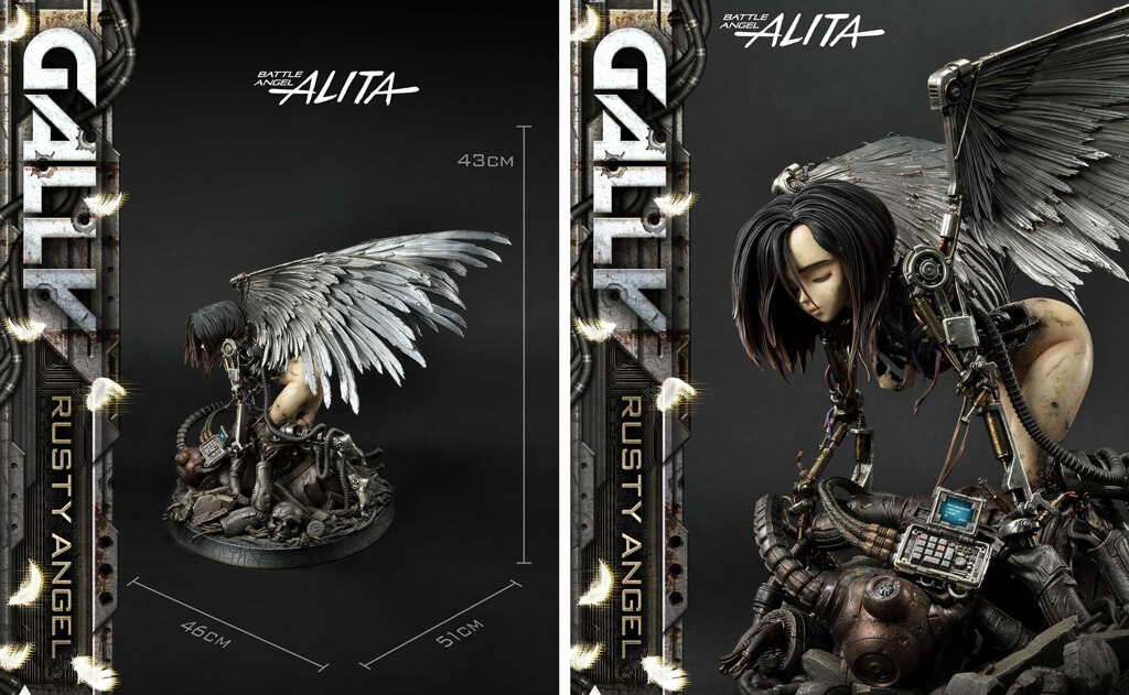 Statuette résine de Gally Ange rouillé dans le manga Gunnm par Prime 1 studio