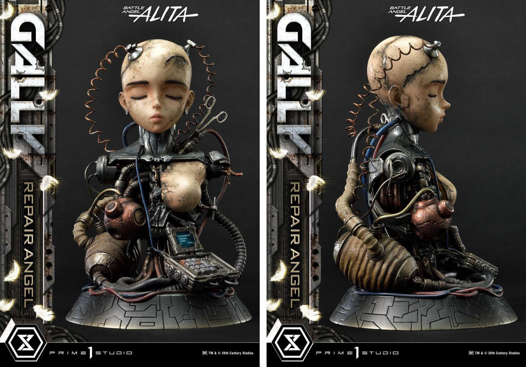 Buste en résine de Gally Ange en réparation dans le manga Gunnm par Prime 1 studio