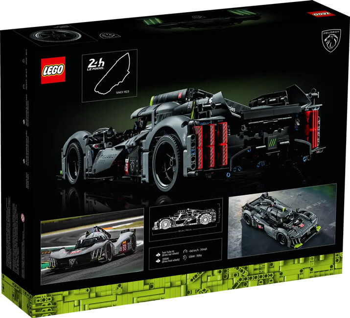 boite PEUGEOT 9X8 24H Le Mans Hybrid Hypercar LEGO Technic