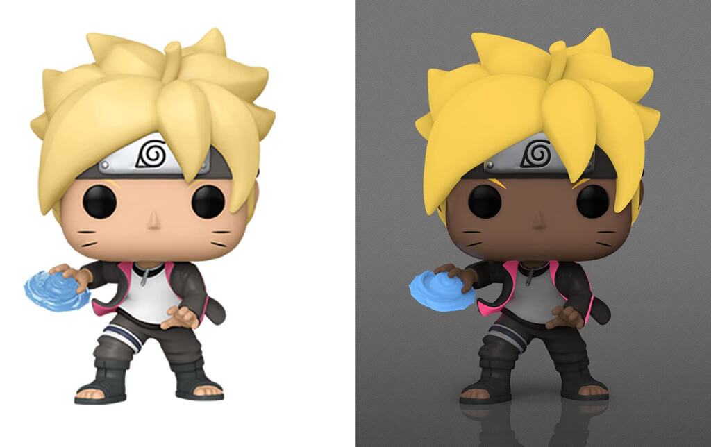 Figurine Funko Pop de Boruto avec une Orbe Tourbillonnant qui brille dans le noir