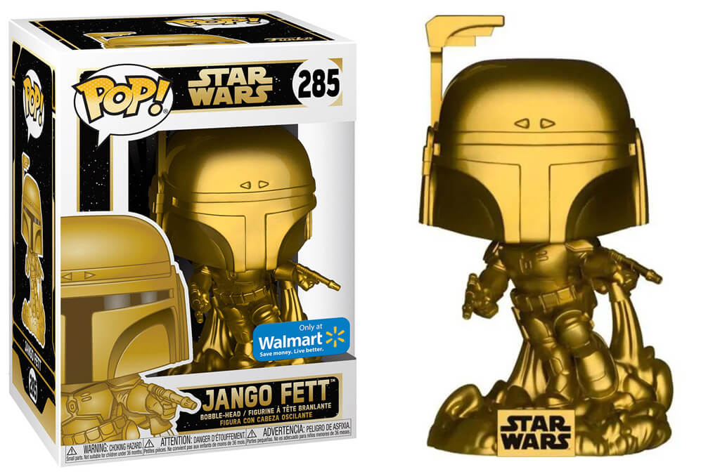Figurine Funko Pop dorée de Jango Fett dans Star Wars 0889698430197