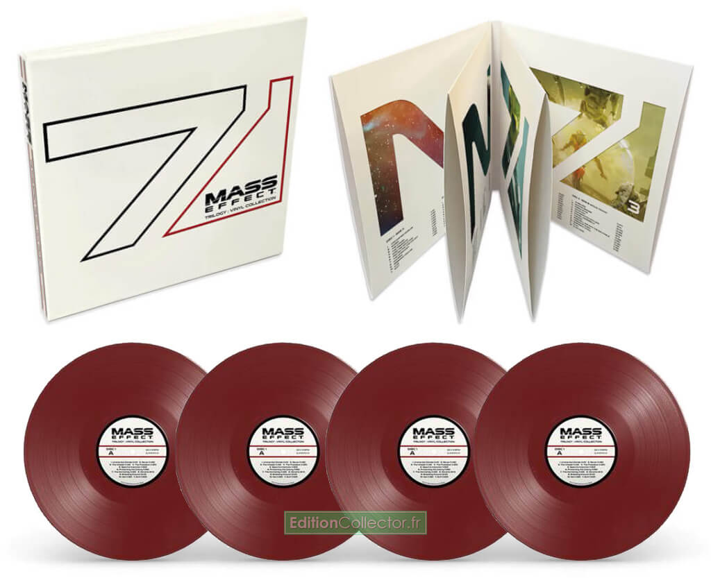 Mass Effect Trilogie Bande originale coffret 4 vinyle rouge Bordeaux