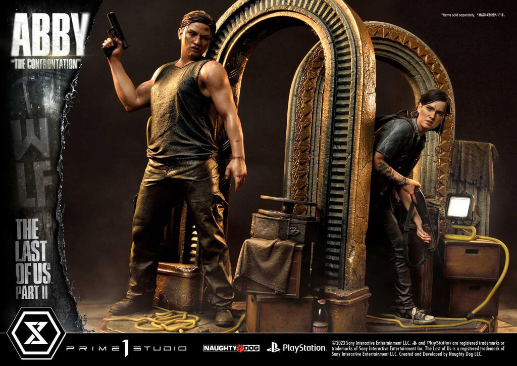 diorama en résine de la confrontation entre Abby et Ellie dans The Last of Us Part 2