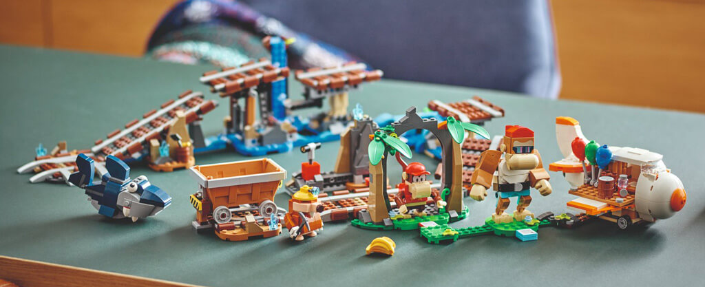 Course de chariot de mine de Diddy Kong LEGO Super Mario