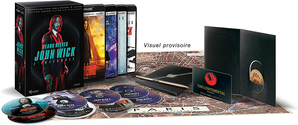 Coffret intégral John Wick Édition Collector Limitée Blu ray 4K