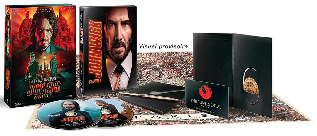 John Wick Chapitre 4 coffret steelbook 4K
