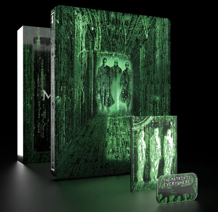 steelbook titans of cult du premier Matrix en blu ray 2D 4K est en promo