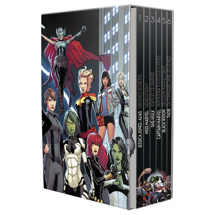 Coffret collector Marvel Super Héroïnes 6 comics