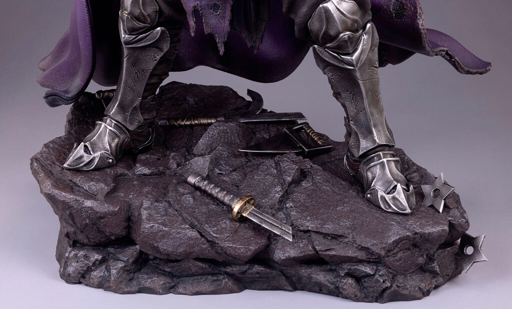 socle Statuette en résine de Shredder dans les comics Tortues ninja par PCS